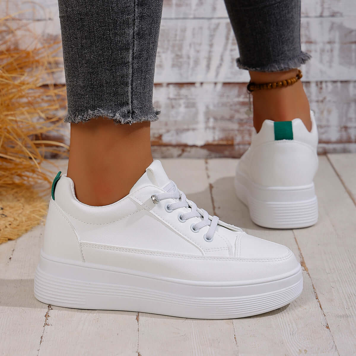 Thick soled height increasing board shoes