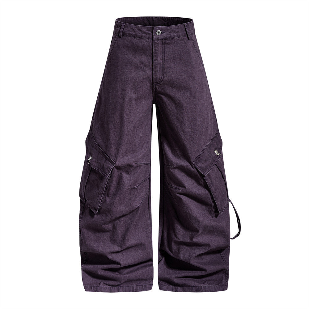 Multi pocket workwear curved knife pants
