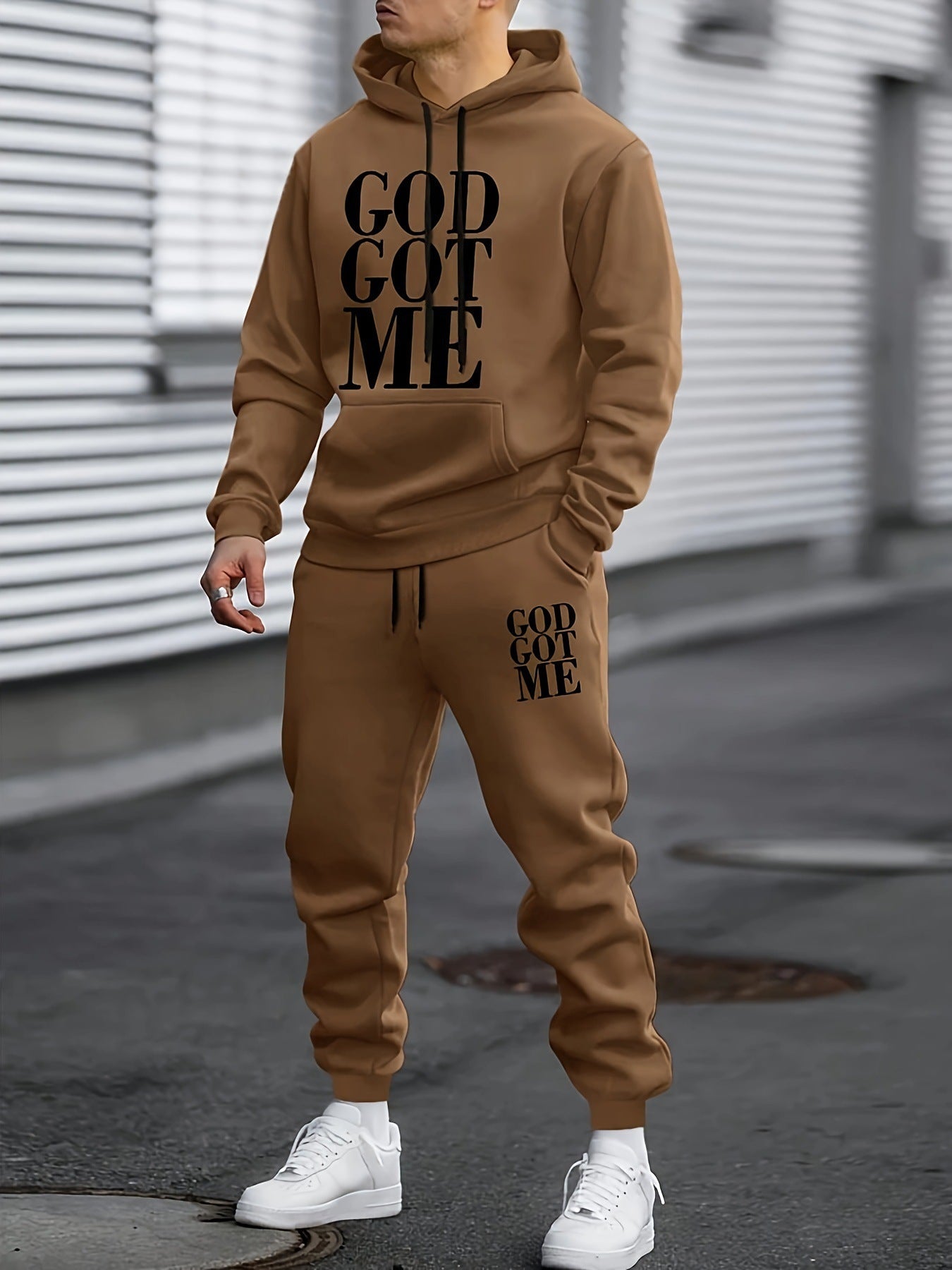 Men's Fashion Hoodie And Pants Two-Piece Set