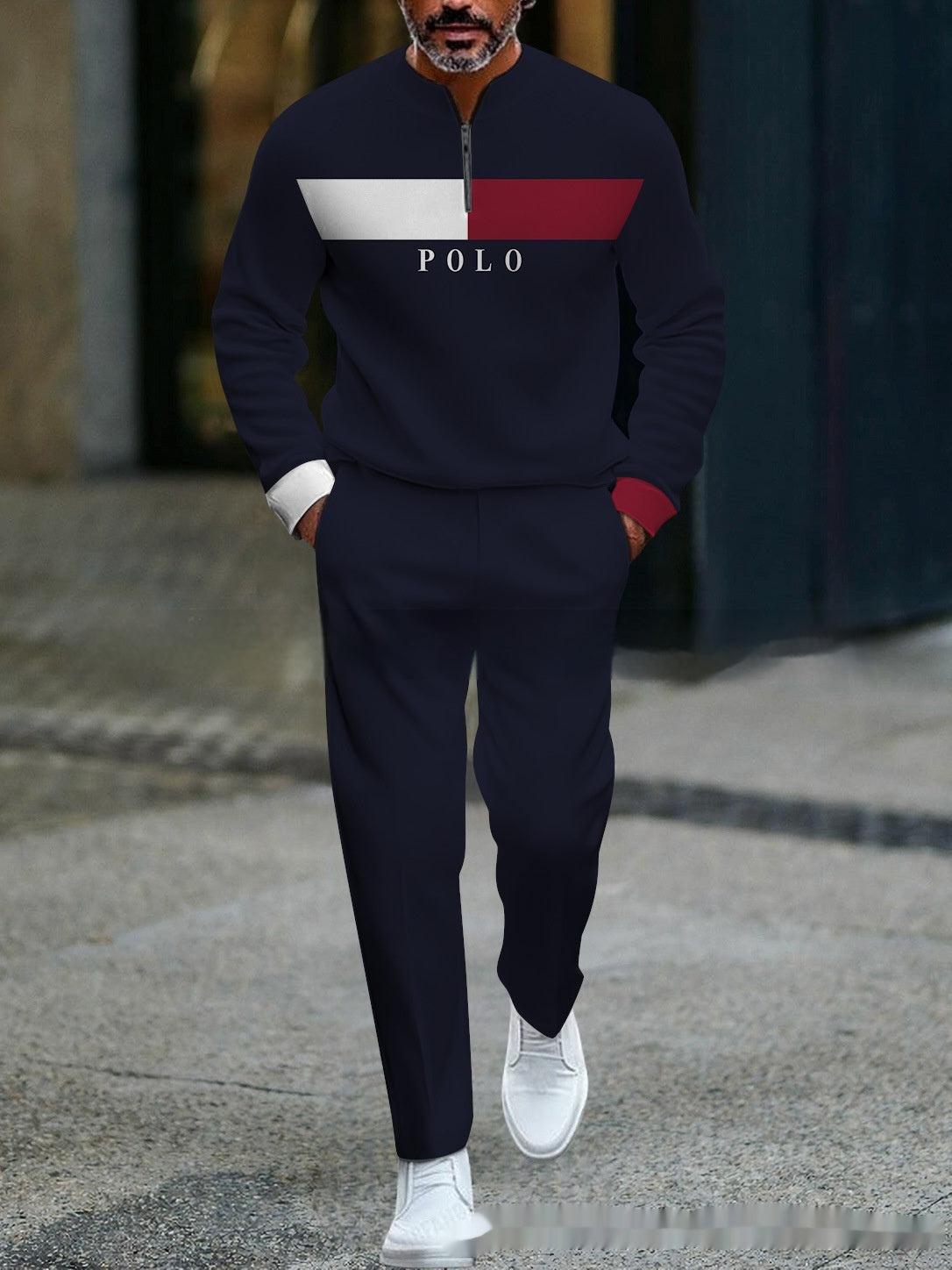 Casual Fashion Men's Long-Sleeve Pants Set