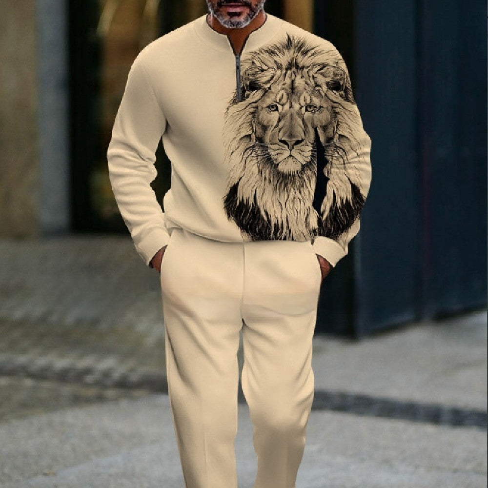 Casual Fashion Men's Long-Sleeve Pants Set