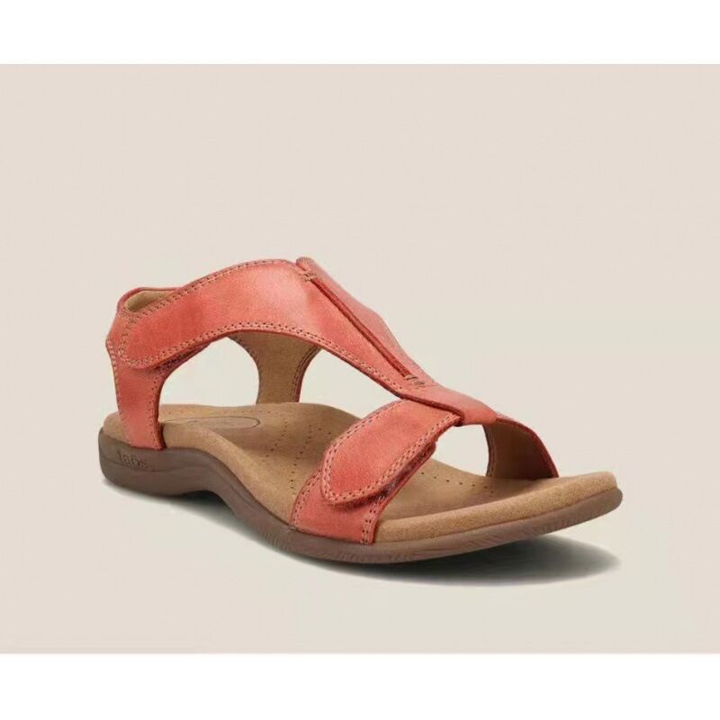 Flat bottomed arch massage Velcro one line casual beach sandals