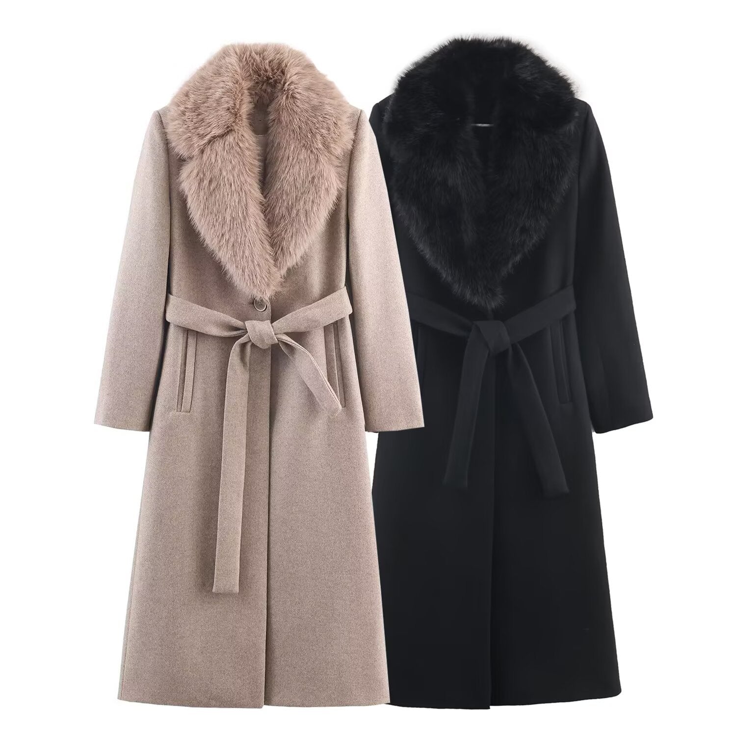 Women's Fashionable Faux Fur Coat Outerwear
