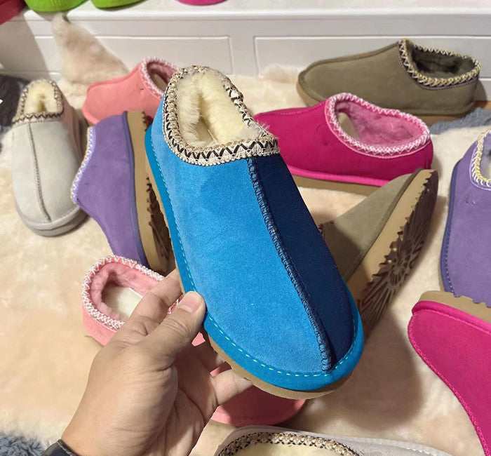 Snow boots low cut short tube flat bottomed lazy shoes