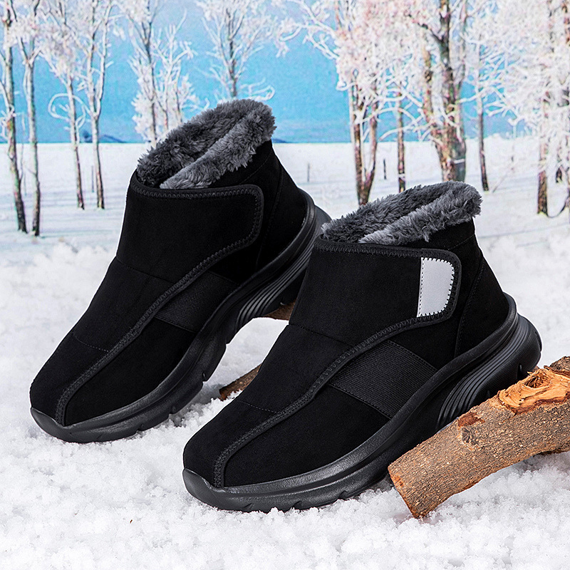Winter Fashion Warm Fleece-Lined High-Top Cotton Shoes for Women Elderly and Mothers