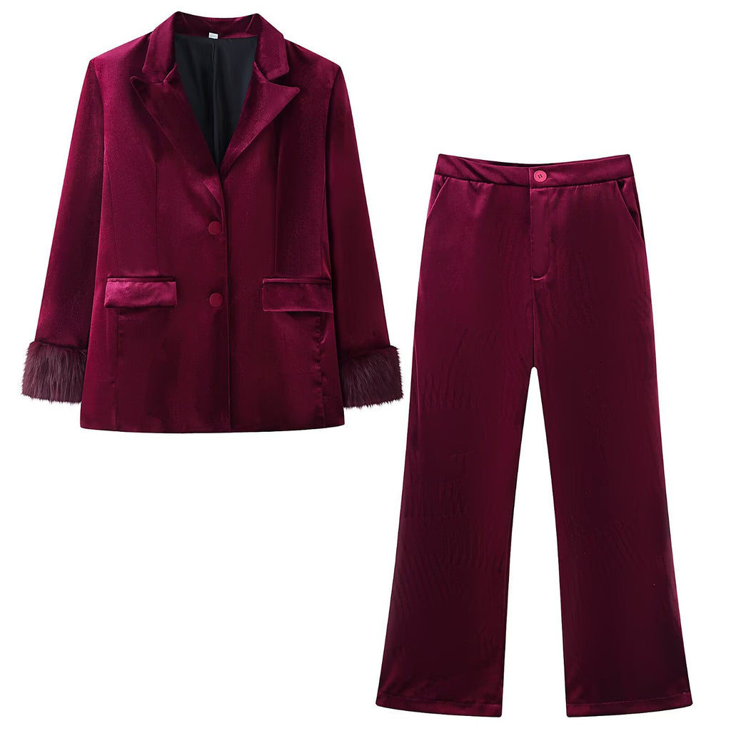 Mao Cuff Suit Coat+Pants Set