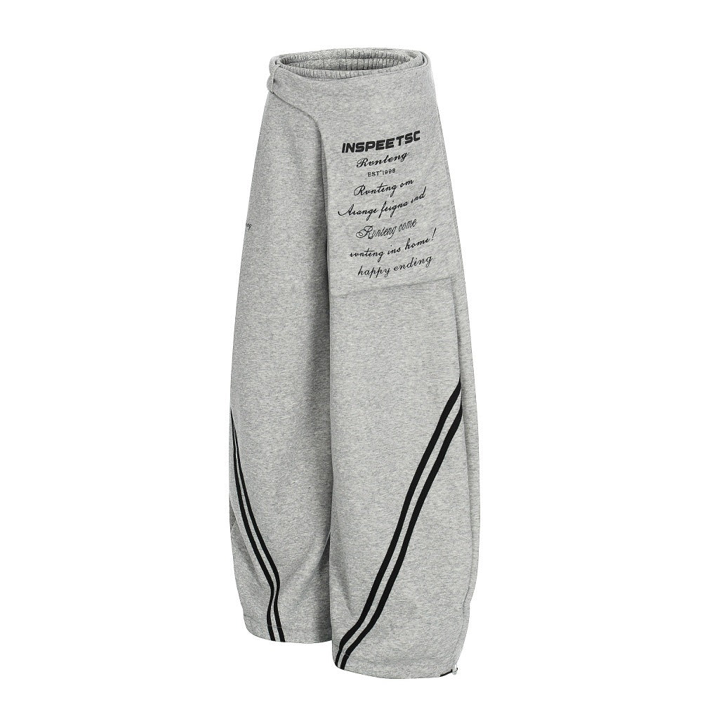 Bent knife wide leg pants