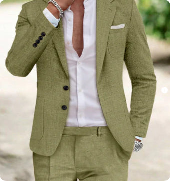 Two-piece Digital Printing Suit With Two Buttons Suit