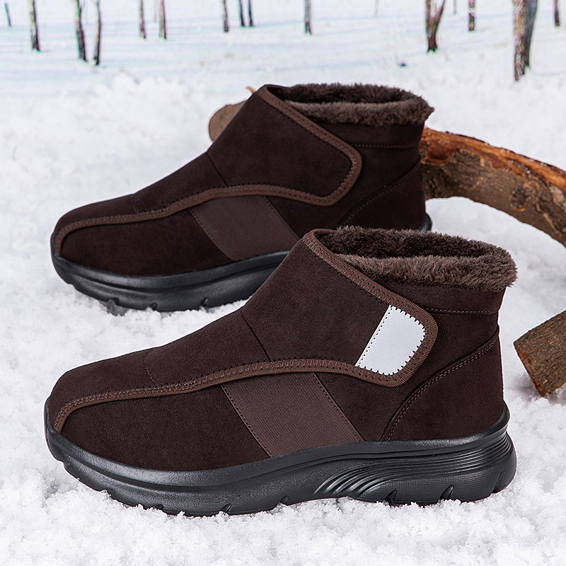 Winter Fashion Warm Fleece-Lined High-Top Cotton Shoes for Women Elderly and Mothers