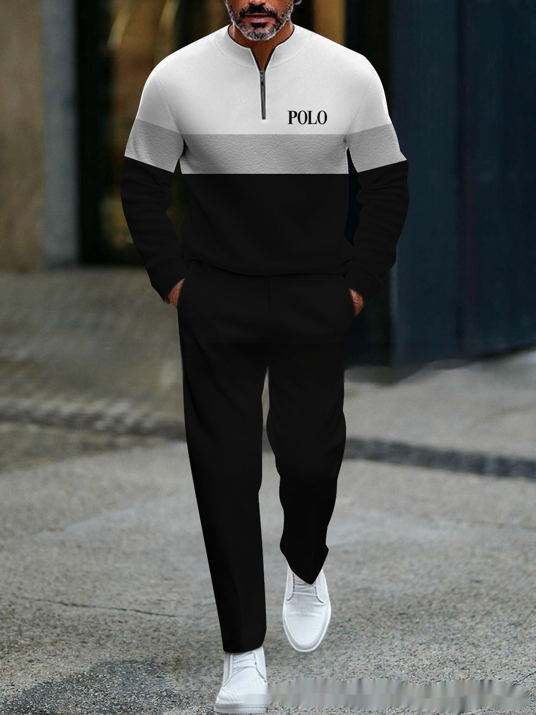 Casual Fashion Men's Long-Sleeve Pants Set