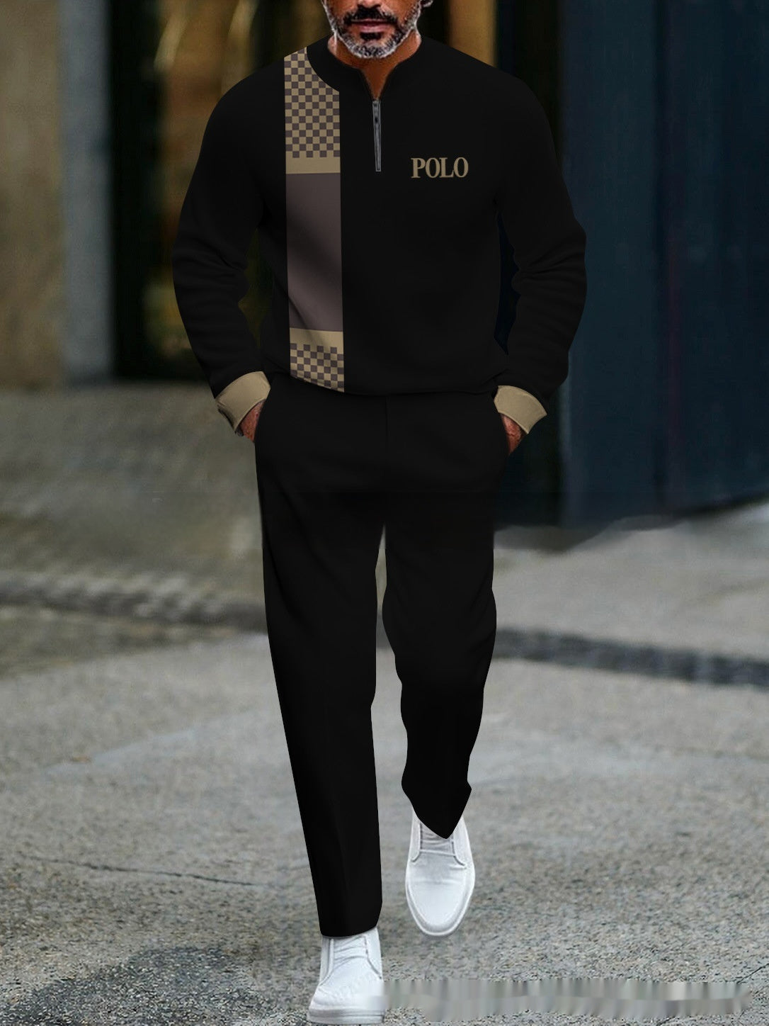 Casual Fashion Men's Long-Sleeve Pants Set