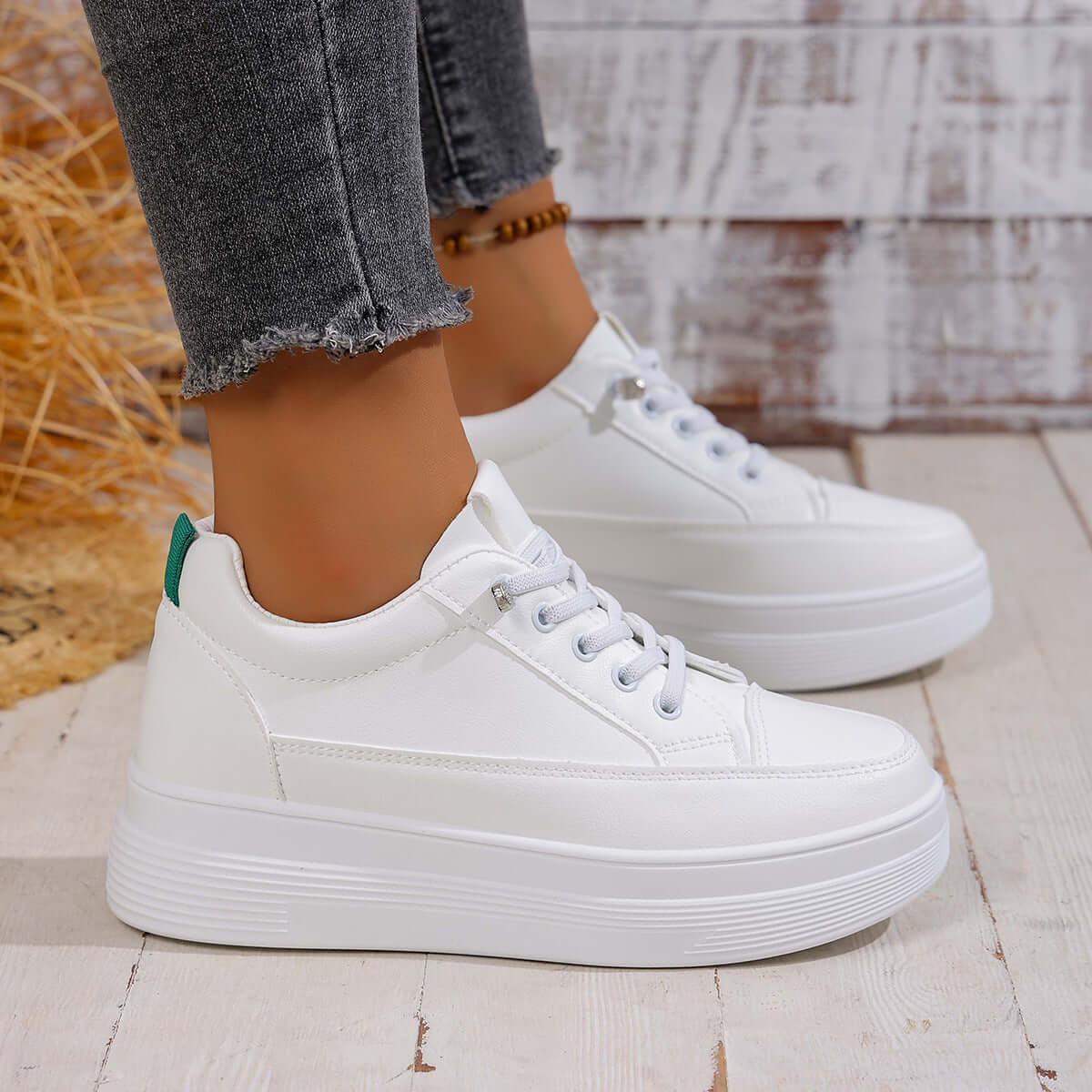 Thick soled height increasing board shoes