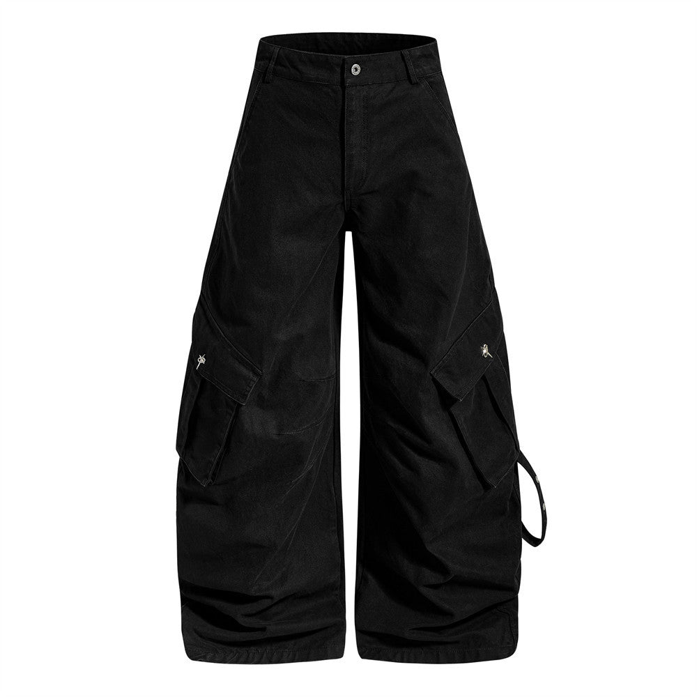 Multi pocket workwear curved knife pants