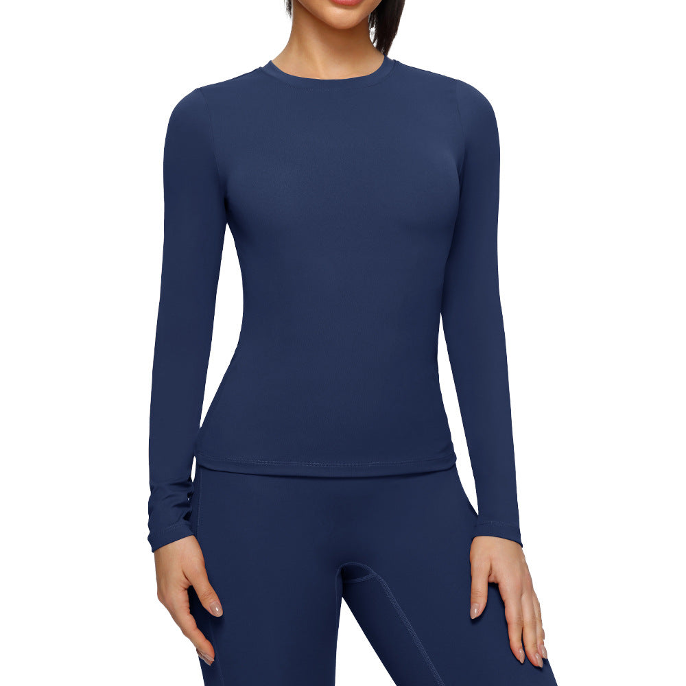 Long sleeved tight fitting sports T-shirt