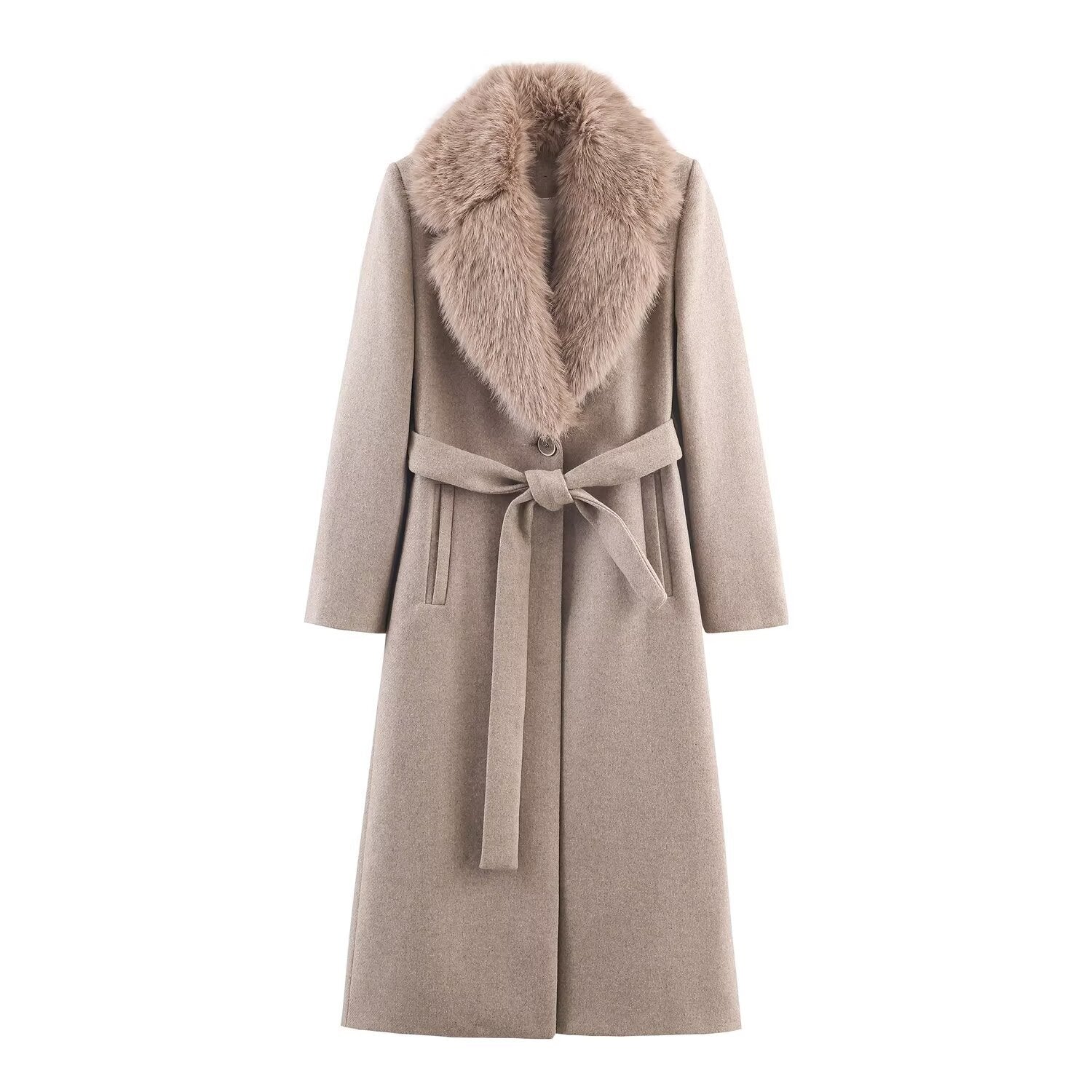 Women's Fashionable Faux Fur Coat Outerwear