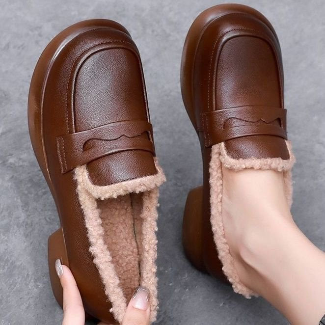 Cotton loafers thickened women's cotton shoes low heels