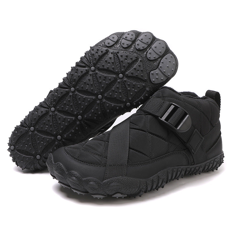 Outdoor five finger snow boots waterproof cotton shoes with plush and thickened hiking cotton boots