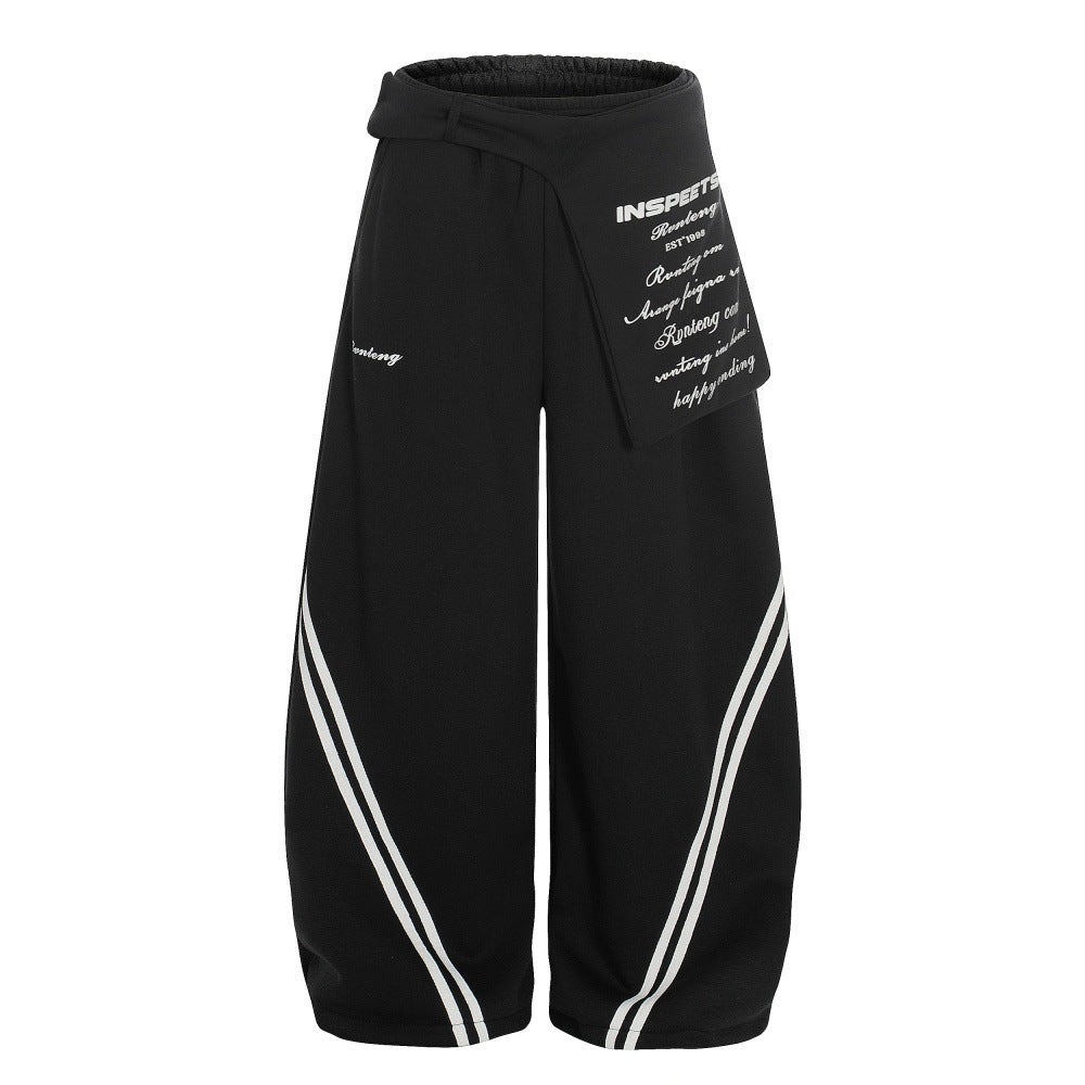 Bent knife wide leg pants