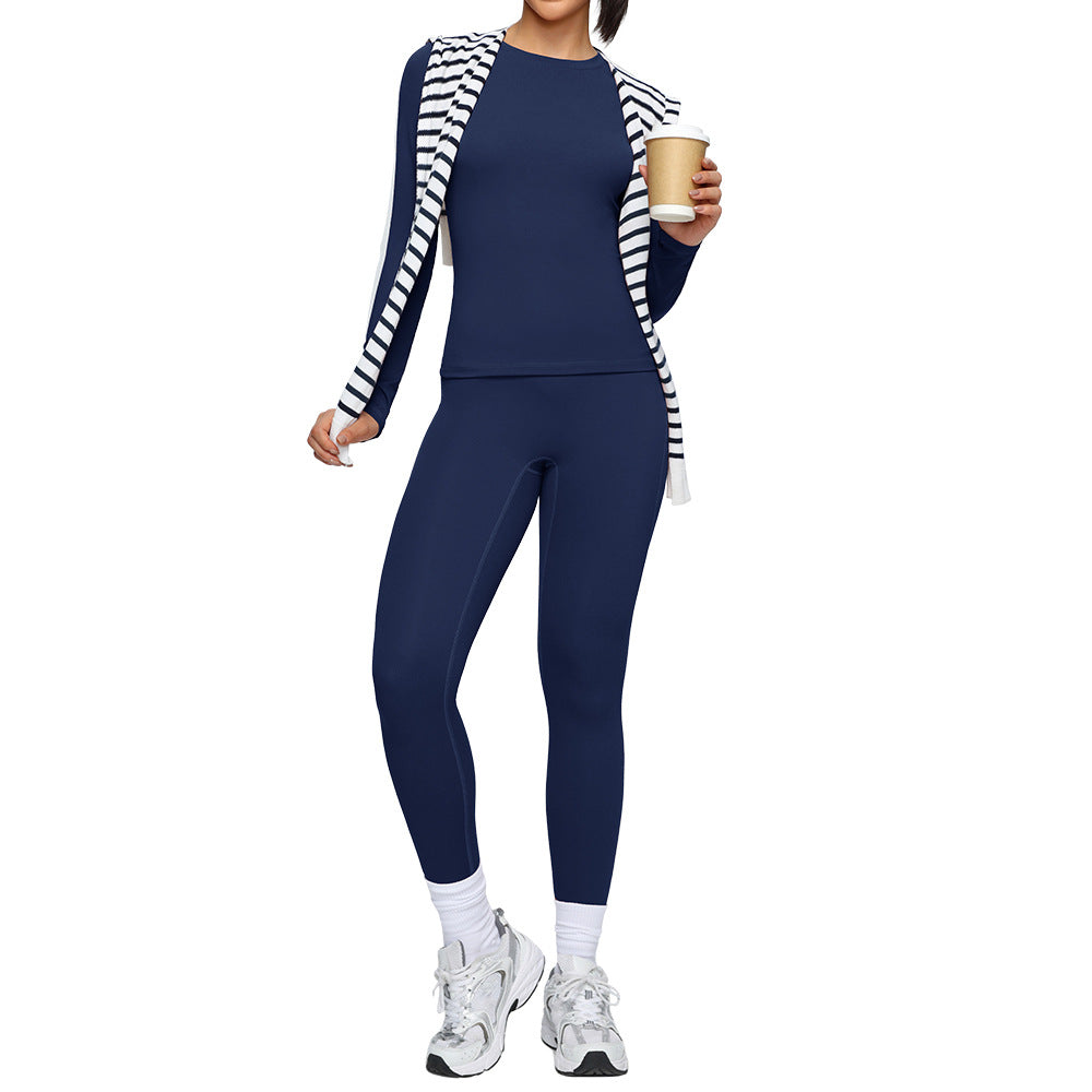 Tight fitting sports long sleeved pants set