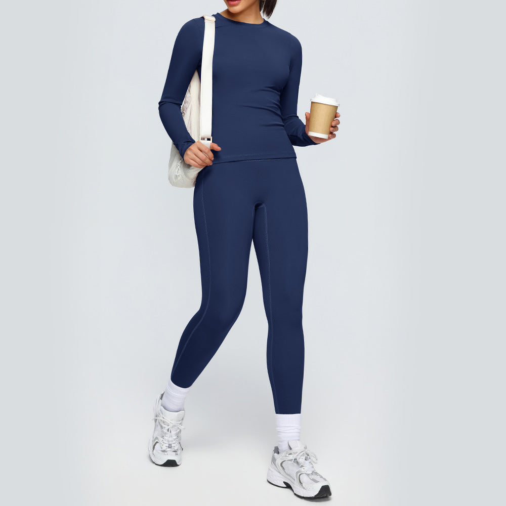 Tight fitting sports long sleeved pants set