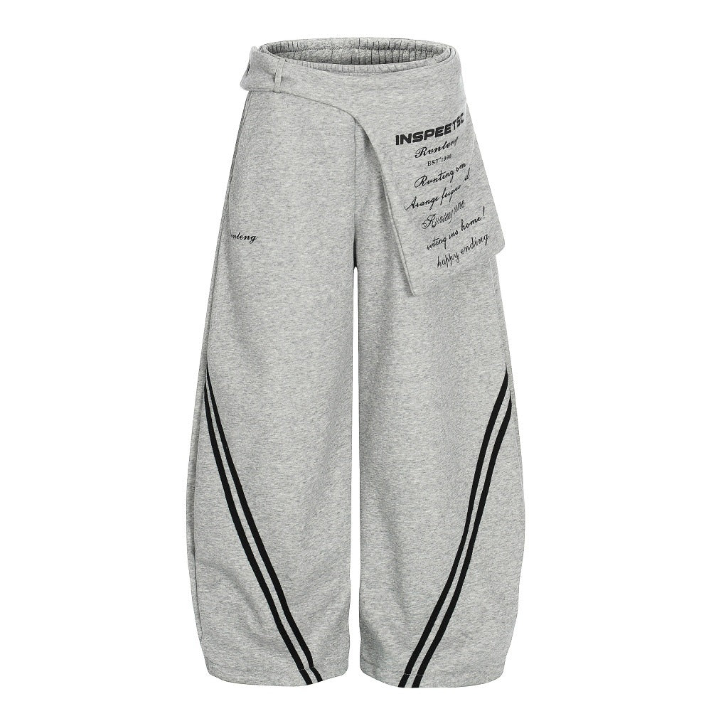 Bent knife wide leg pants