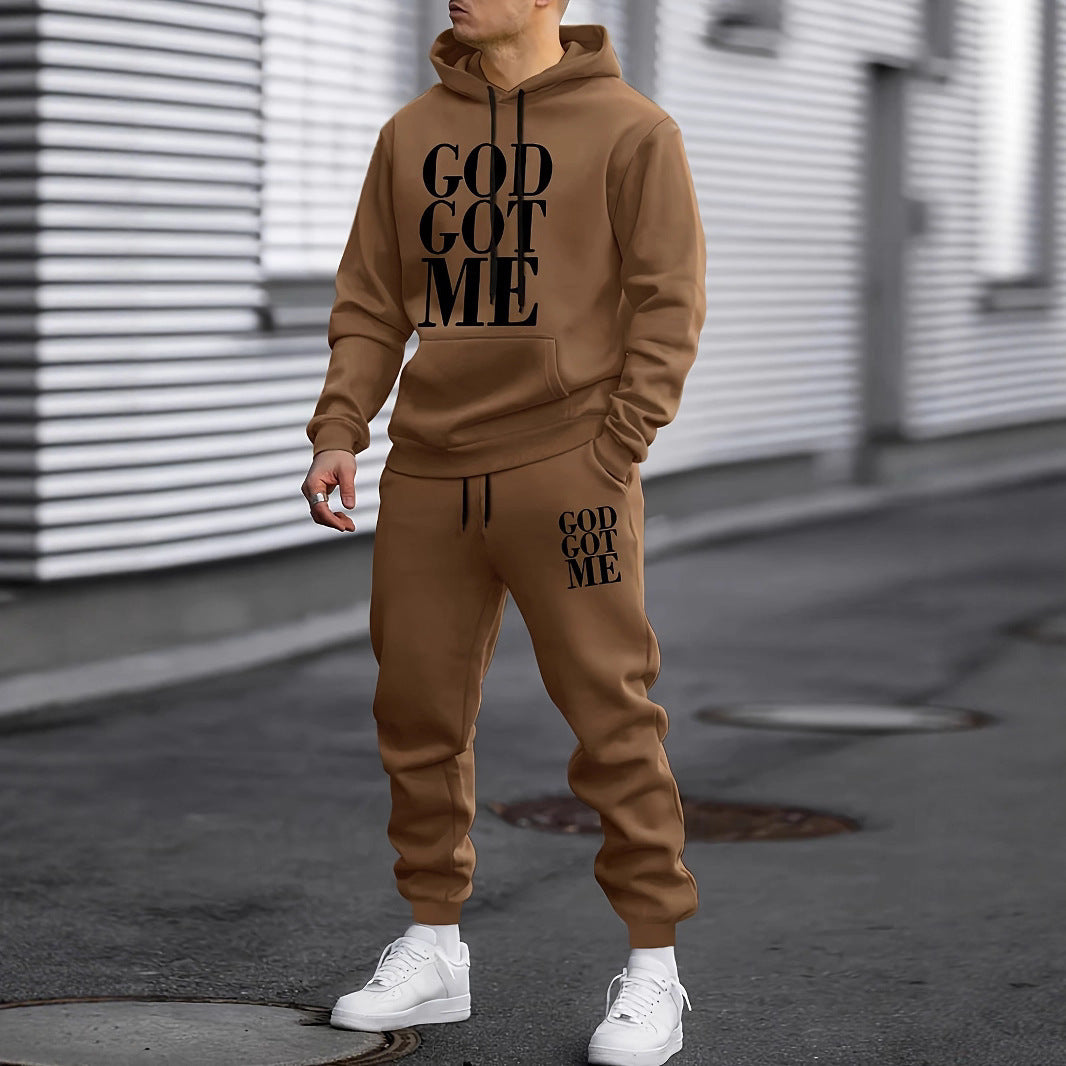 Men's Fashion Hoodie And Pants Two-Piece Set